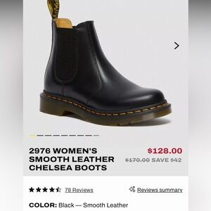 Black Chelsea Dr. Martens. Size 8. Worn in.